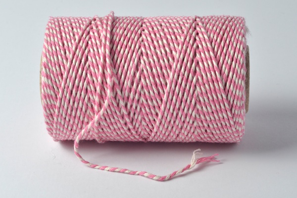  bakers twine's pink and white original bakers twines