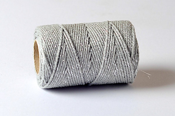 baker's twine sparkle range thegrey and silver sparkle  bakers twine