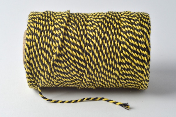 black and yellow baker's twine 