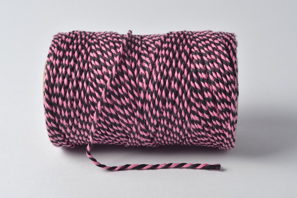 bakers twine pink and black